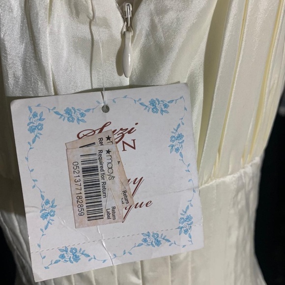 NWT Suzi Chin For Maggie Boutique Diamond white dress Size 8 - Picture 6 of 16